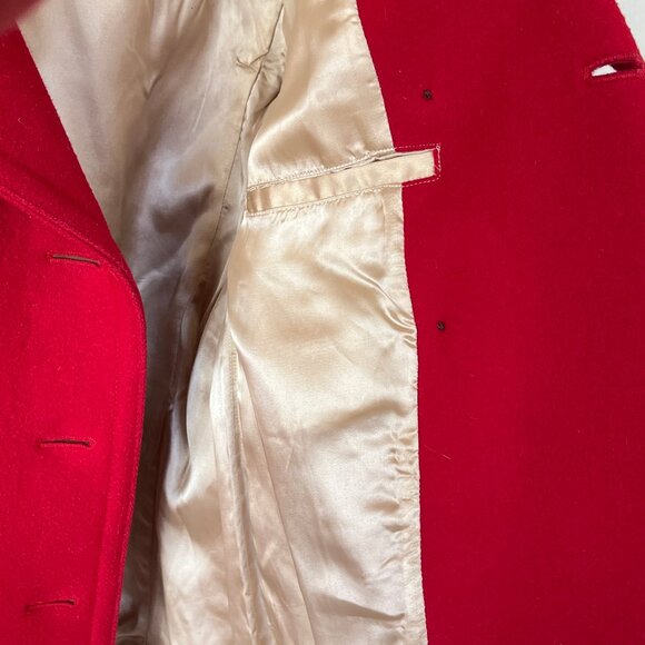 Gap Wool Peacoat Red Double Breasted Topcoat XS - Picture 10 of 12